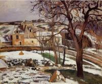 Pissarro, Camille - The Effect of Snow at l'Hermitage